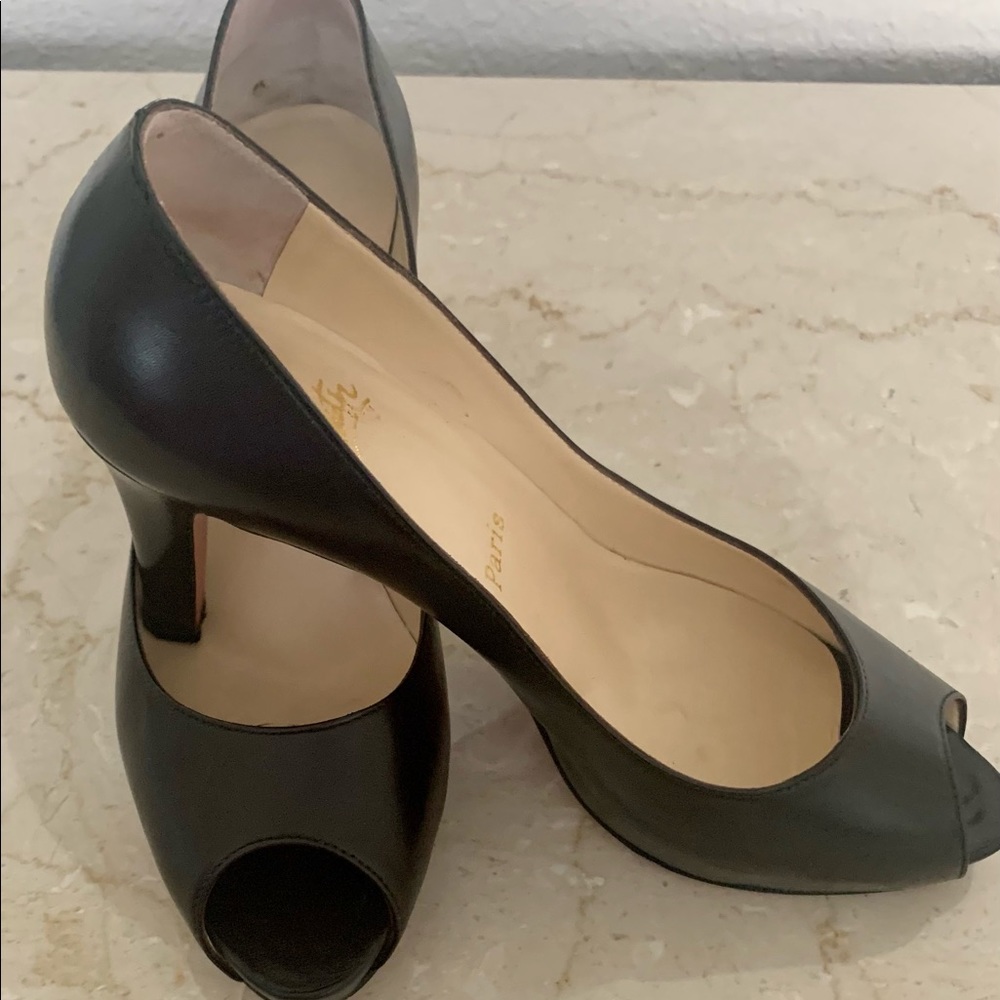 Christian Louboutin Dark Brown Open-toe